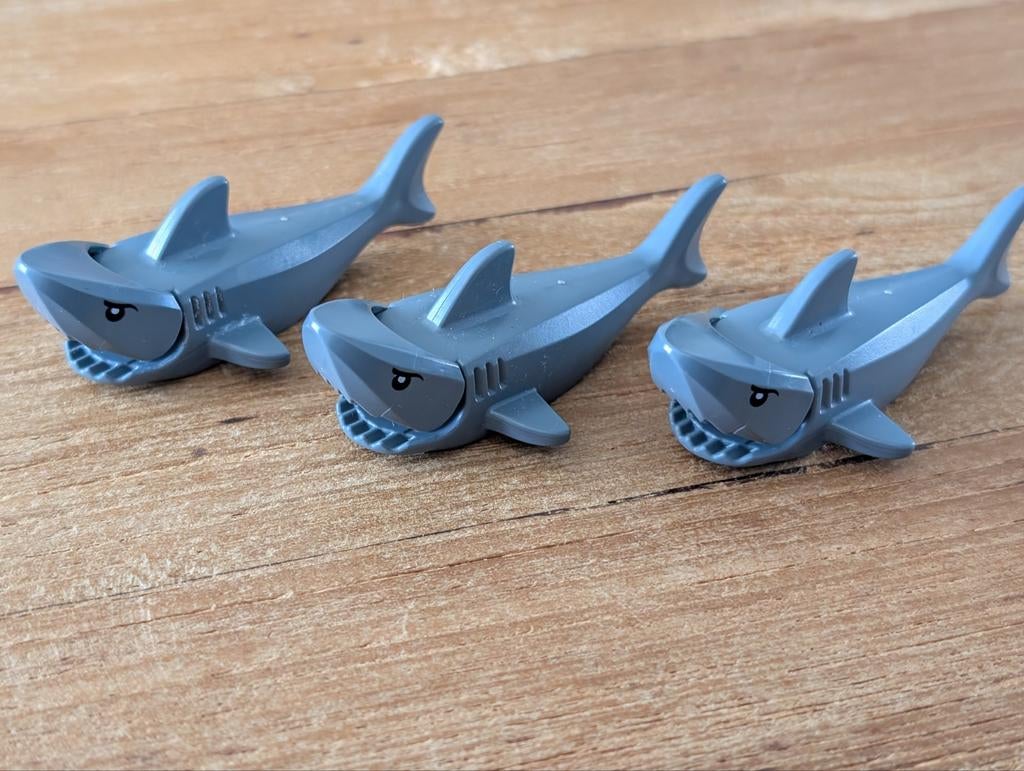 Lego dieren haaien grijs 3x, Ophalen of Verzenden, Zo goed als nieuw, Lego