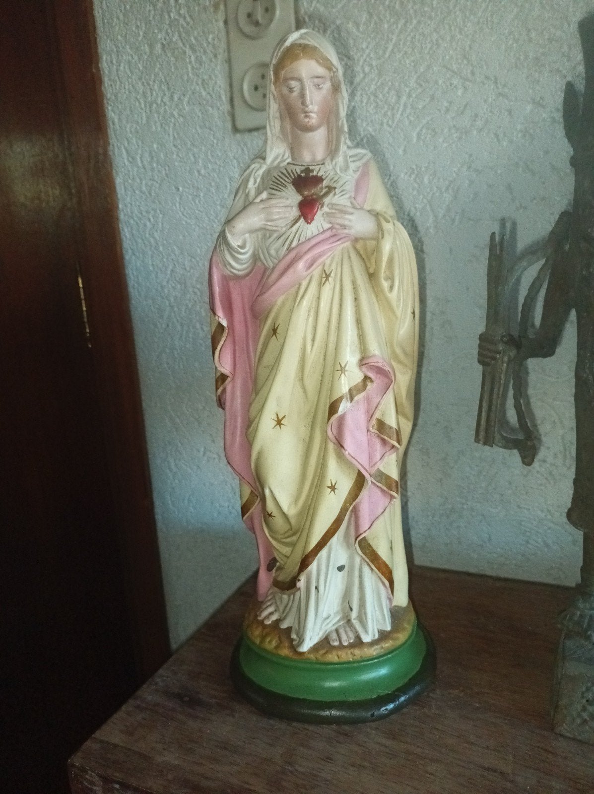 Vintage Mariabeeld - Heilig Hart Maria, Ophalen of Verzenden