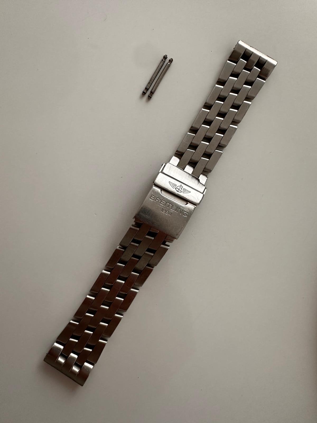 Breitling Pilot-armband 20 mm - Roestvrij staal, Sieraden, Tassen en Uiterlijk, Horloges | Heren, Ophalen of Verzenden, Gebruikt