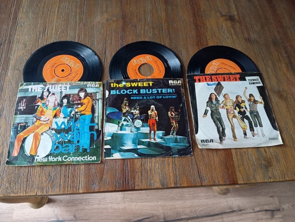 The Sweet Teenage Rampage / Block Buster / Wig Wam Bam, Verzenden, Zo goed als nieuw, Pop