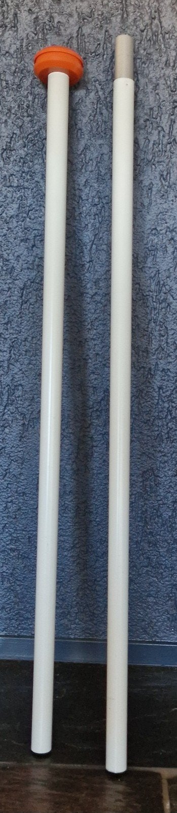 Aluminium vlaggenstok 2 meter + Flag Fixer / vlagcorrector, Ophalen, Kunststof, Rond, Zo goed als nieuw