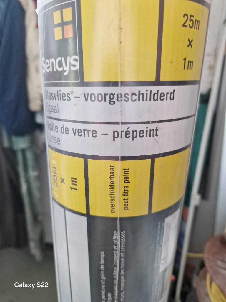 voorgeschilderd behang + glasvliesbehang, Ophalen, 75 m² of meer, Wit