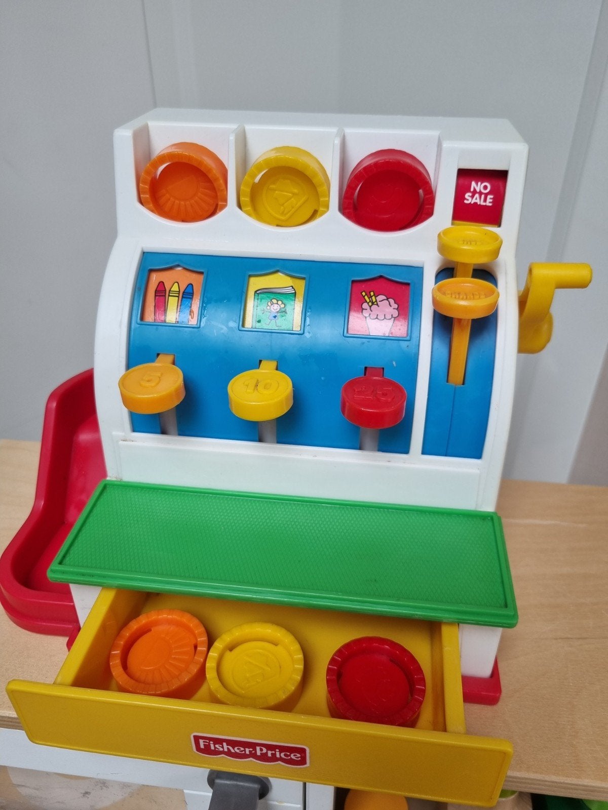 Fisher-Price Kassa Speelgoed met 6 munten, Ophalen of Verzenden, Zo goed als nieuw, Speelset