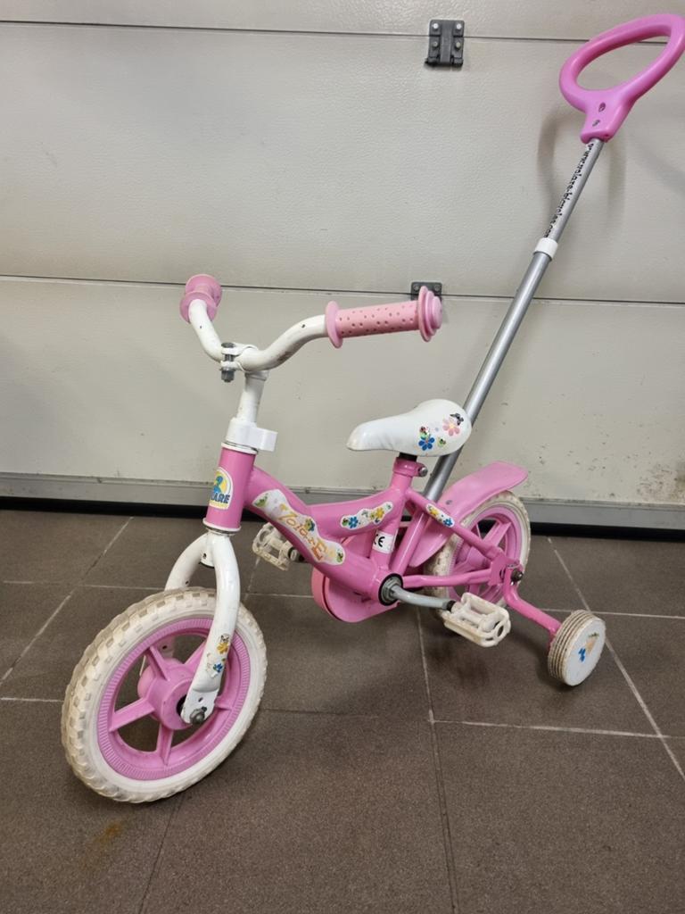 10 inch duwstang kinderfiets Volare, Ophalen of Verzenden, Gebruikt, Duwstang