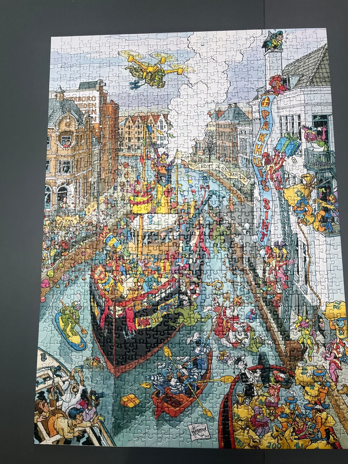 Ravensburger Fleroux Puzzel Pakjesboot 12 - 1000 stukjes, Een of twee spelers, Ophalen, Zo goed als nieuw