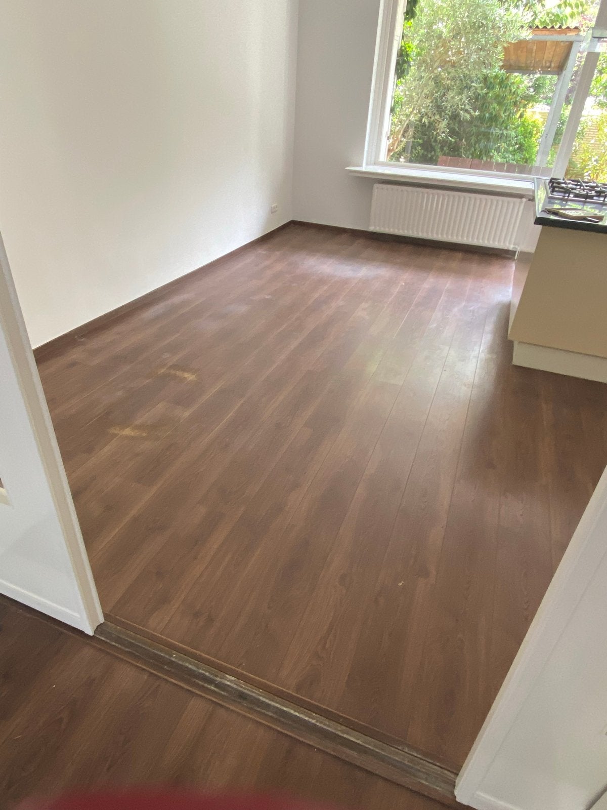 Gebruikt laminaat - donkerbruin, diverse afmetingen, Ophalen, Gebruikt, 10 m² of meer, 10 tot 30 cm