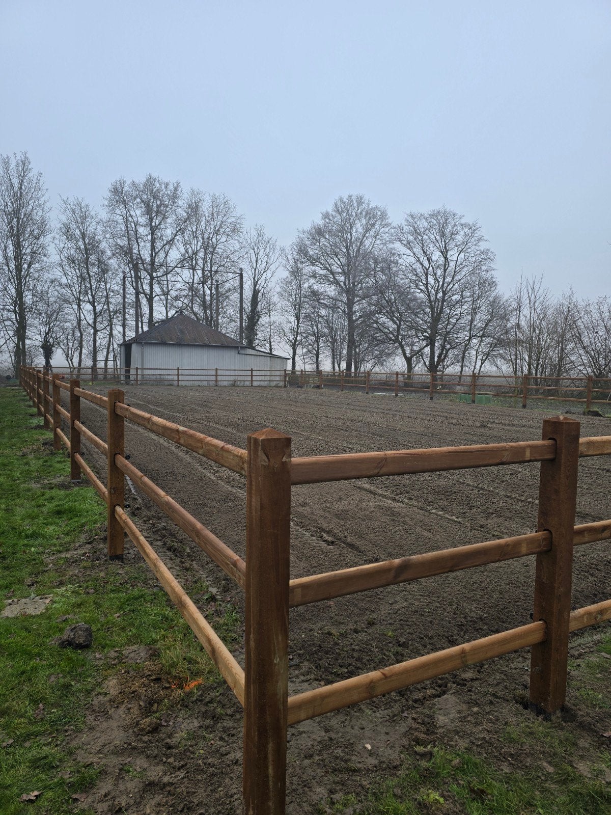 Paardenbak omheining 20 x 40 meter – geplaatst januari 2025, Ophalen, Dressuur