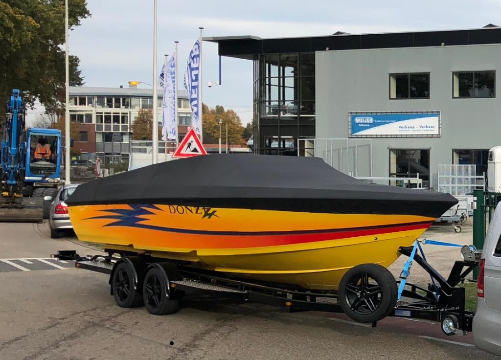 Donzi zx 26 525 mercury racing 80mph + trailer gardameer, Ophalen, Binnenboordmotor, 6 meter of meer, Zo goed als nieuw