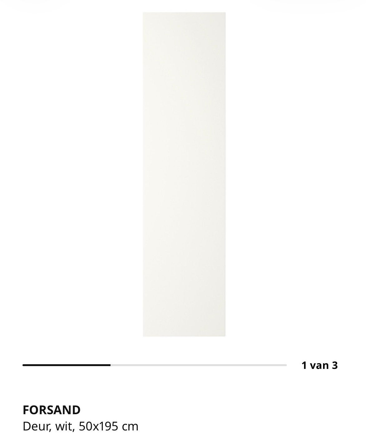2 losse kastdeuren Ikea Forsand wit, Huis en Inrichting, Kasten | Kledingkasten, Ophalen, 50 tot 100 cm, Zo goed als nieuw, 150 tot 200 cm
