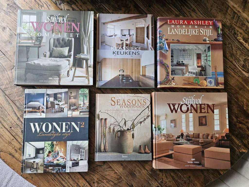 Zes Landelijke Woonboeken - Koffietafelboeken, Boeken, Ophalen, Gelezen, Interieur en Design