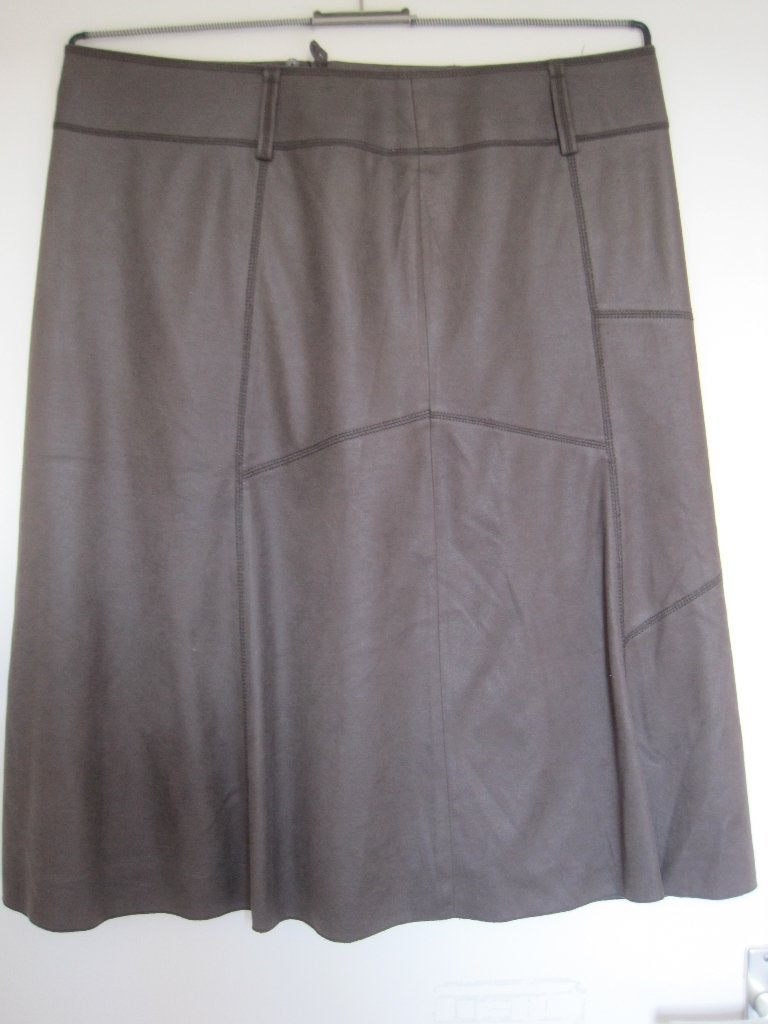 161 - Bonita Bruine A-lijn Rok Maat 46 suede-look, Bruin, Verzenden, Maat 46/48 (XL) of groter, Bonita