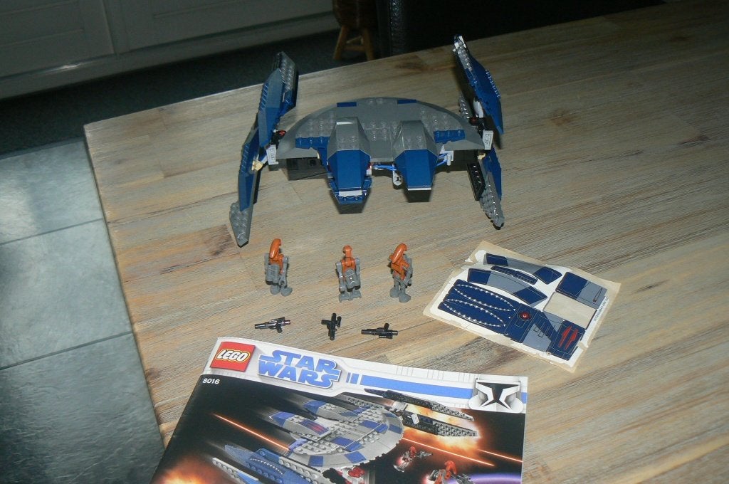 Te koop: Lego Star Wars Hyena Droid Bomber 8016 met boek, Gebruikt, Star Wars, Lego, Inclusief instructies