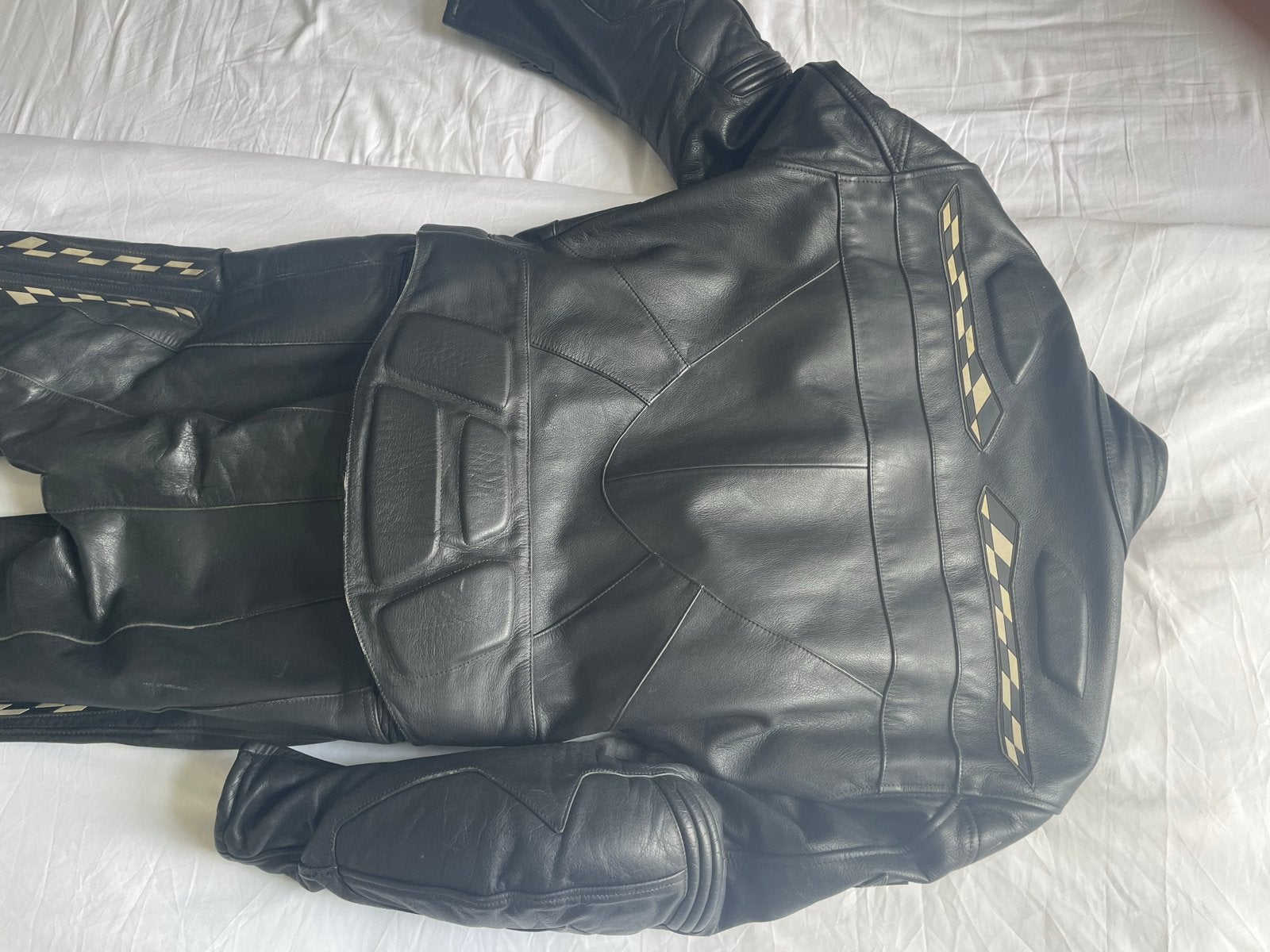 Leren motorpak (jas en broek) - Maat 50, Motoren, Kleding | Motorkleding, Ophalen of Verzenden, Tweedehands, Heren, Combipak