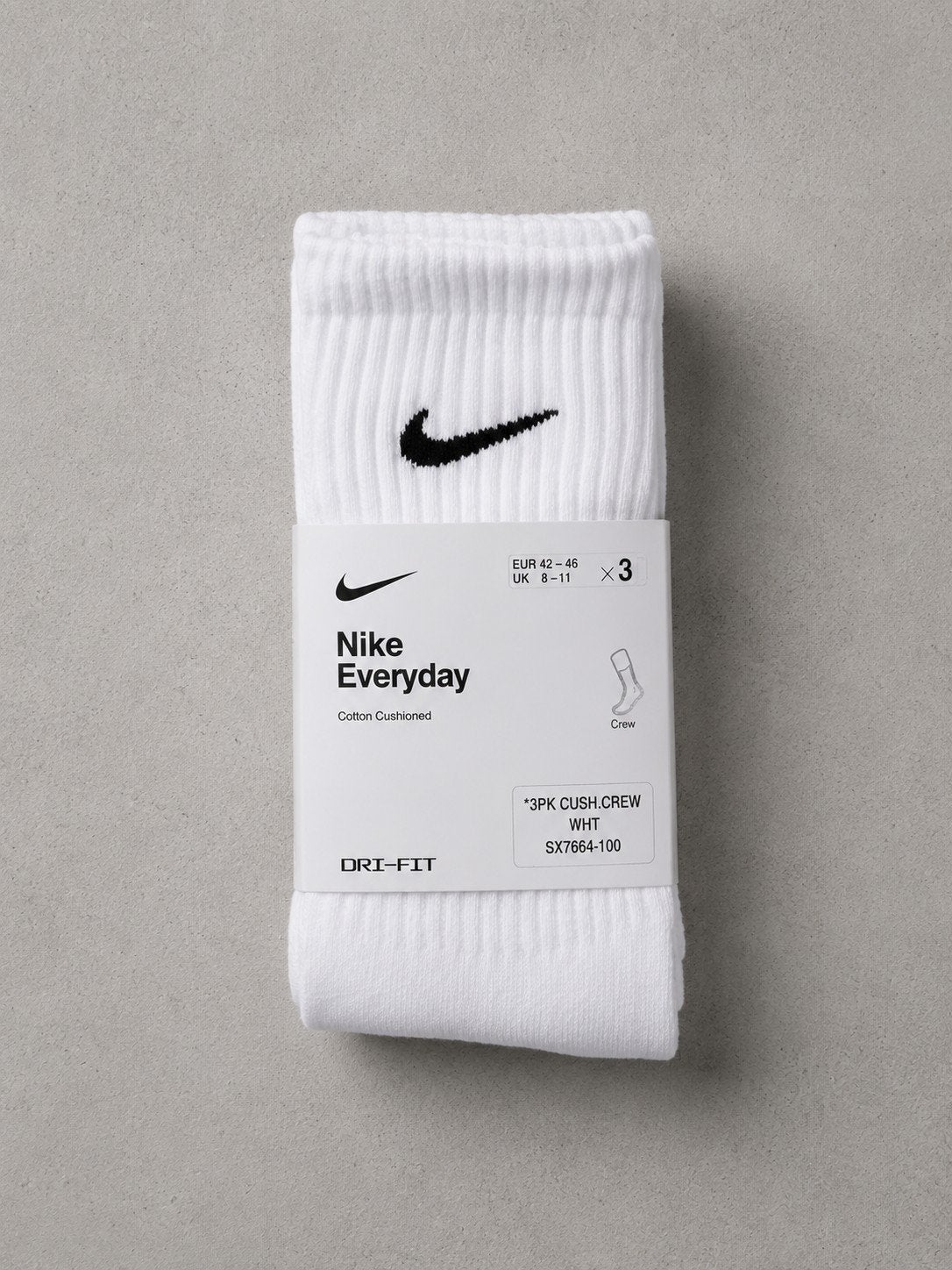 Nike Everyday Crew Sokken - 3 paar - Wit - Maat 42-46, Kleding | Heren, Sokken en Kousen, Wit, Nike, Ophalen of Verzenden, Nieuw