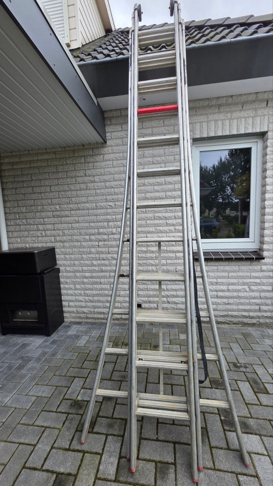 uitschuifbare ladder  3x12, Ophalen, 4 meter of meer