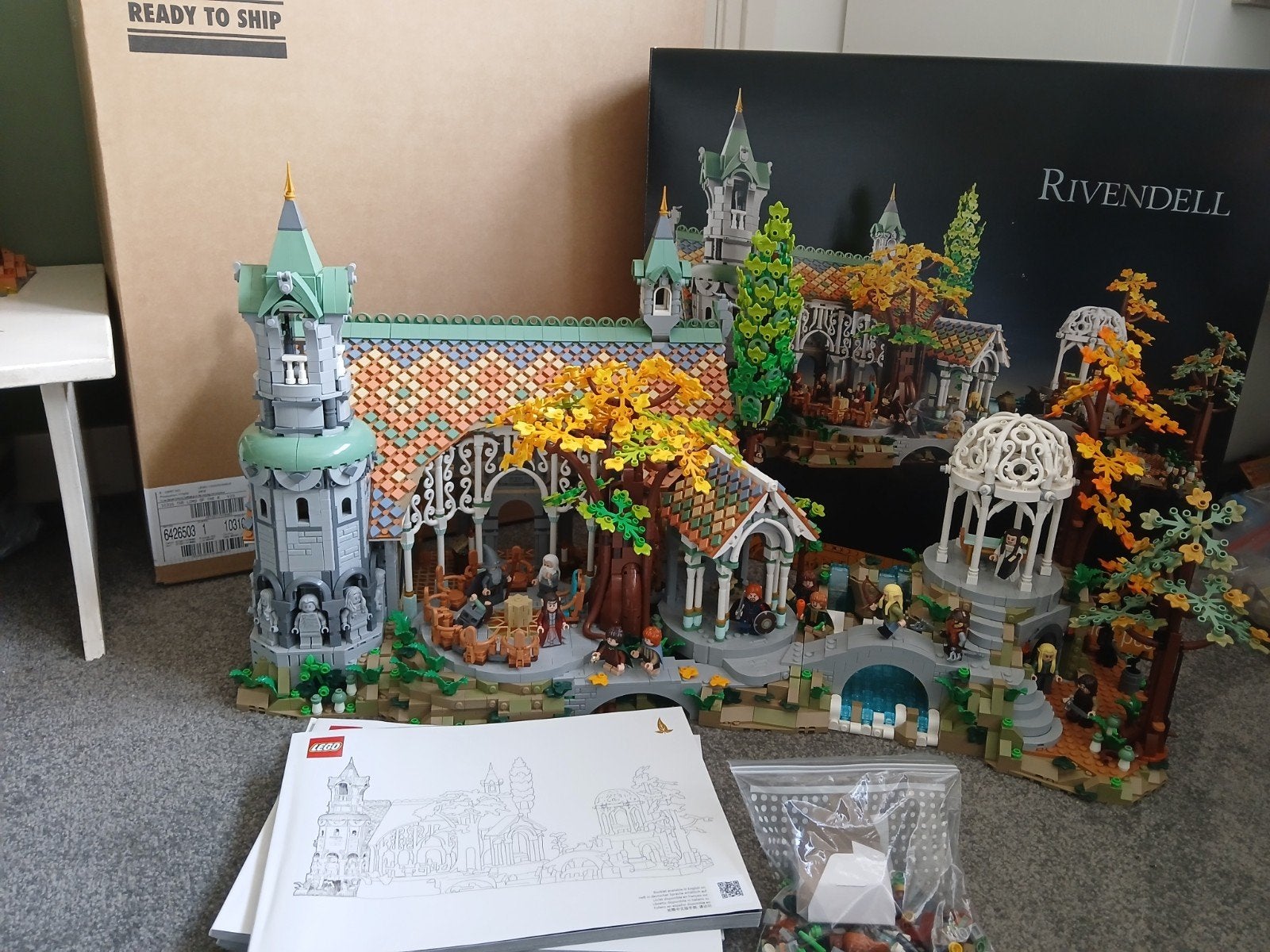 lego lord of the rings 10316 rivendell compleet, Lego, Ophalen of Verzenden, Zo goed als nieuw, Compleet