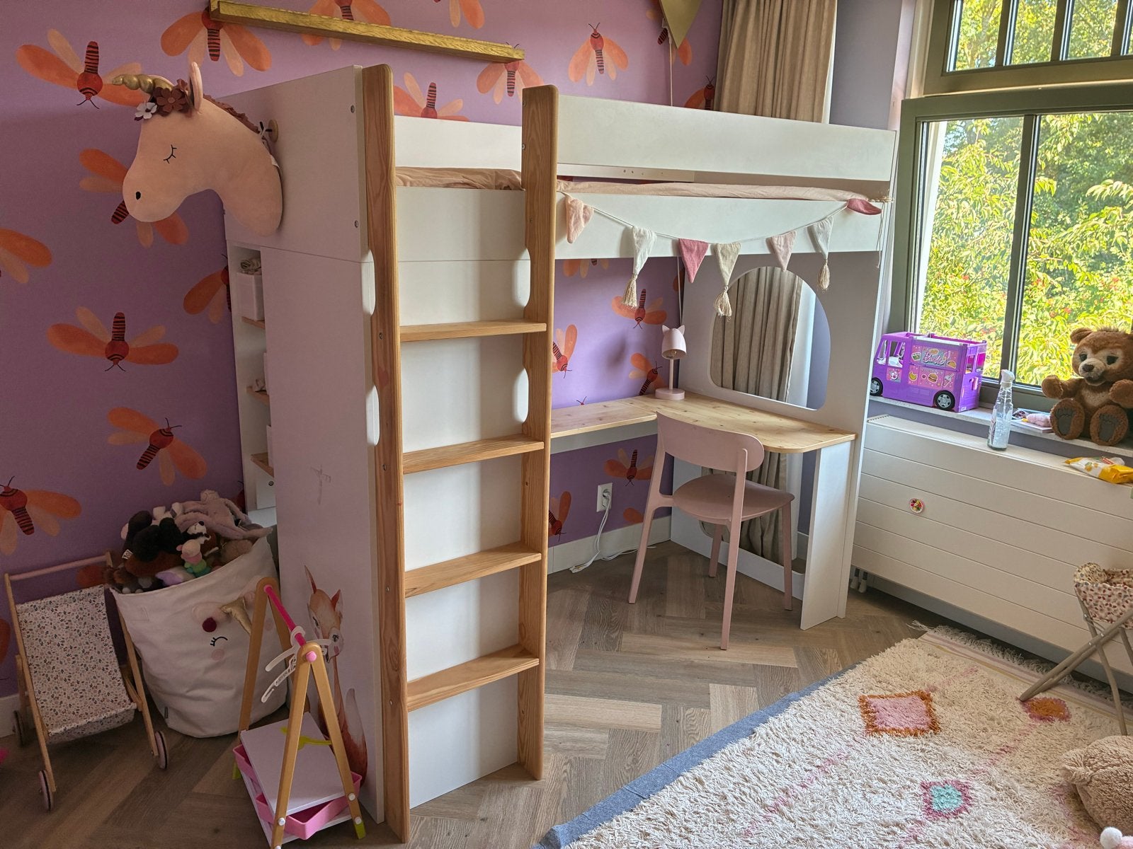 Verbaudet COMBINID hoogslaper met kast en bureau, Ophalen, Gebruikt, Eenpersoons, 200 cm