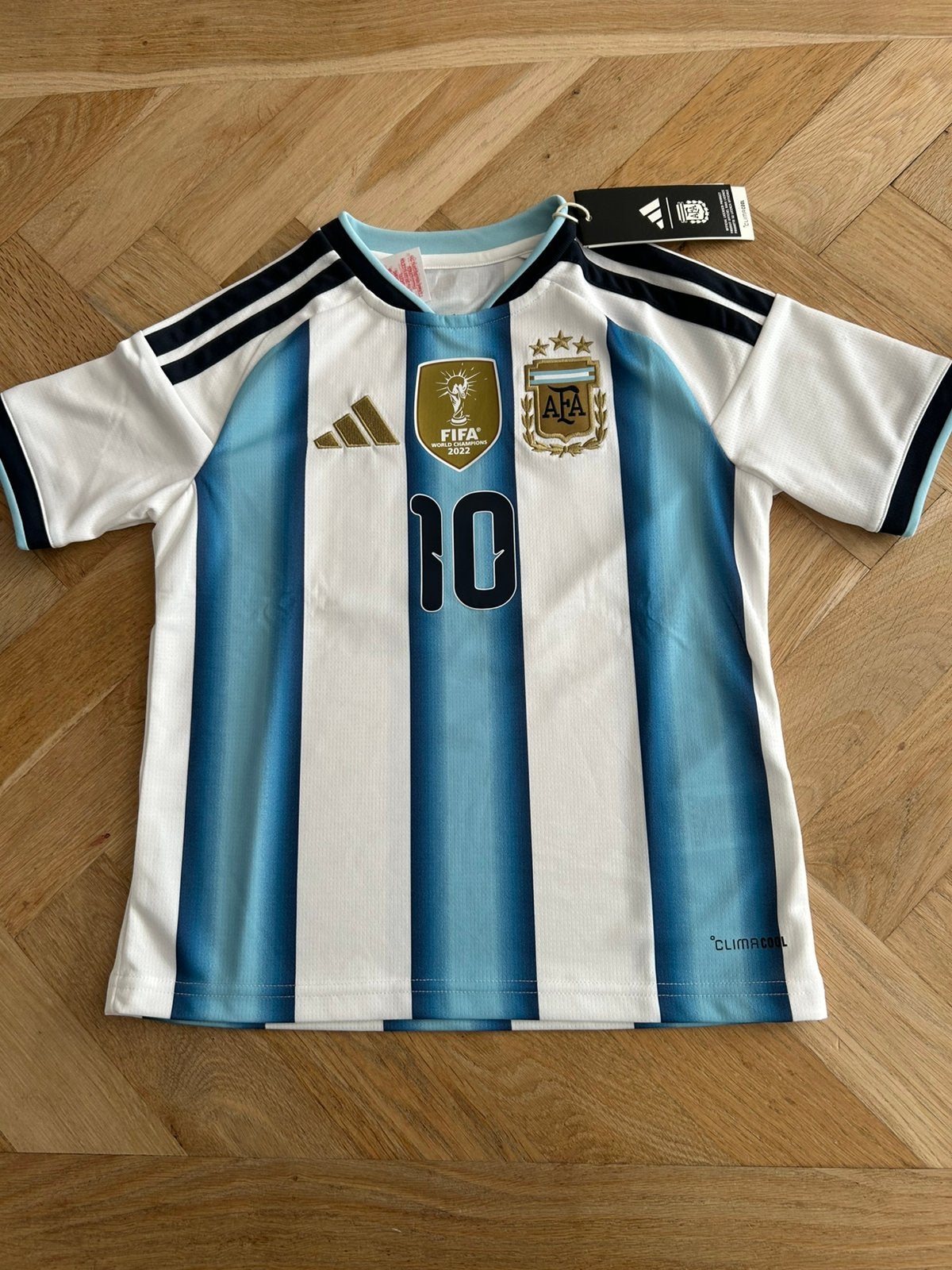 Argentinie shirt kind mt 140 met Messi bedrukking origineel, Maat XS of kleiner, Ophalen of Verzenden, Nieuw, Shirt