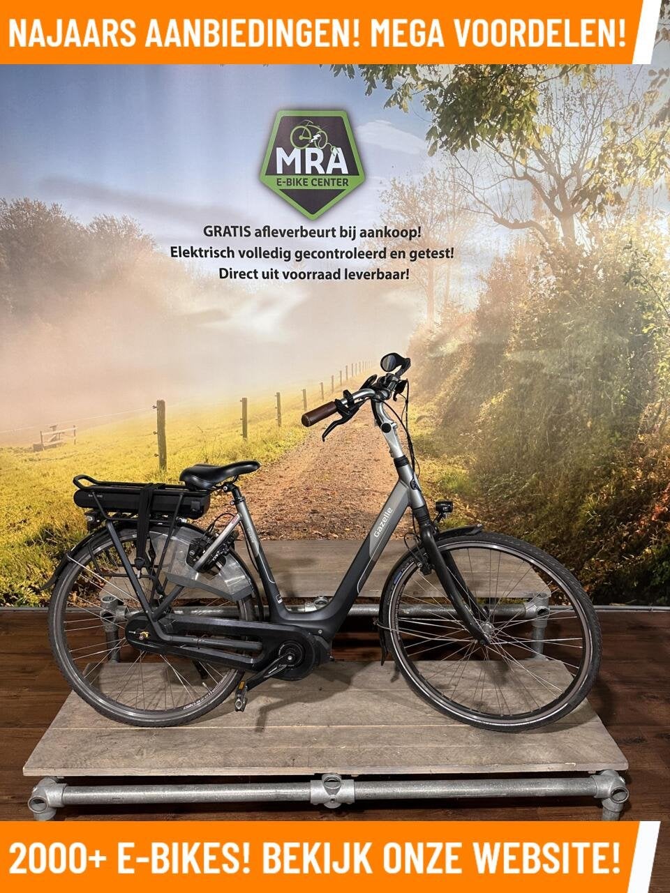 Gazelle Orange C8 elektrische fiets met middenmotor ebike!, Fietsen en Brommers, Zo goed als nieuw, 50 km per accu of meer, Gazelle