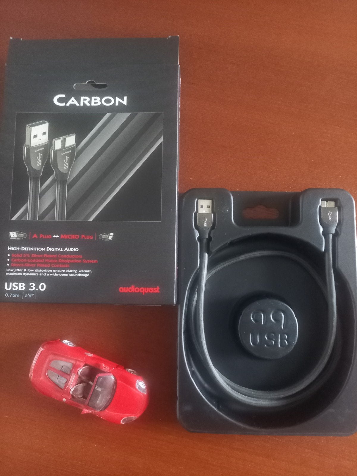 Audioquest Carbon USB 3.0 interlink 0.75 cm, Audio, Tv en Foto, Audiokabels en Televisiekabels, Ophalen of Verzenden, Zo goed als nieuw