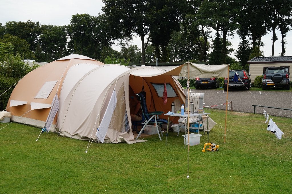 Karsten 3,5x3,5 opblaastent, Ophalen, Gebruikt, Tot en met 4