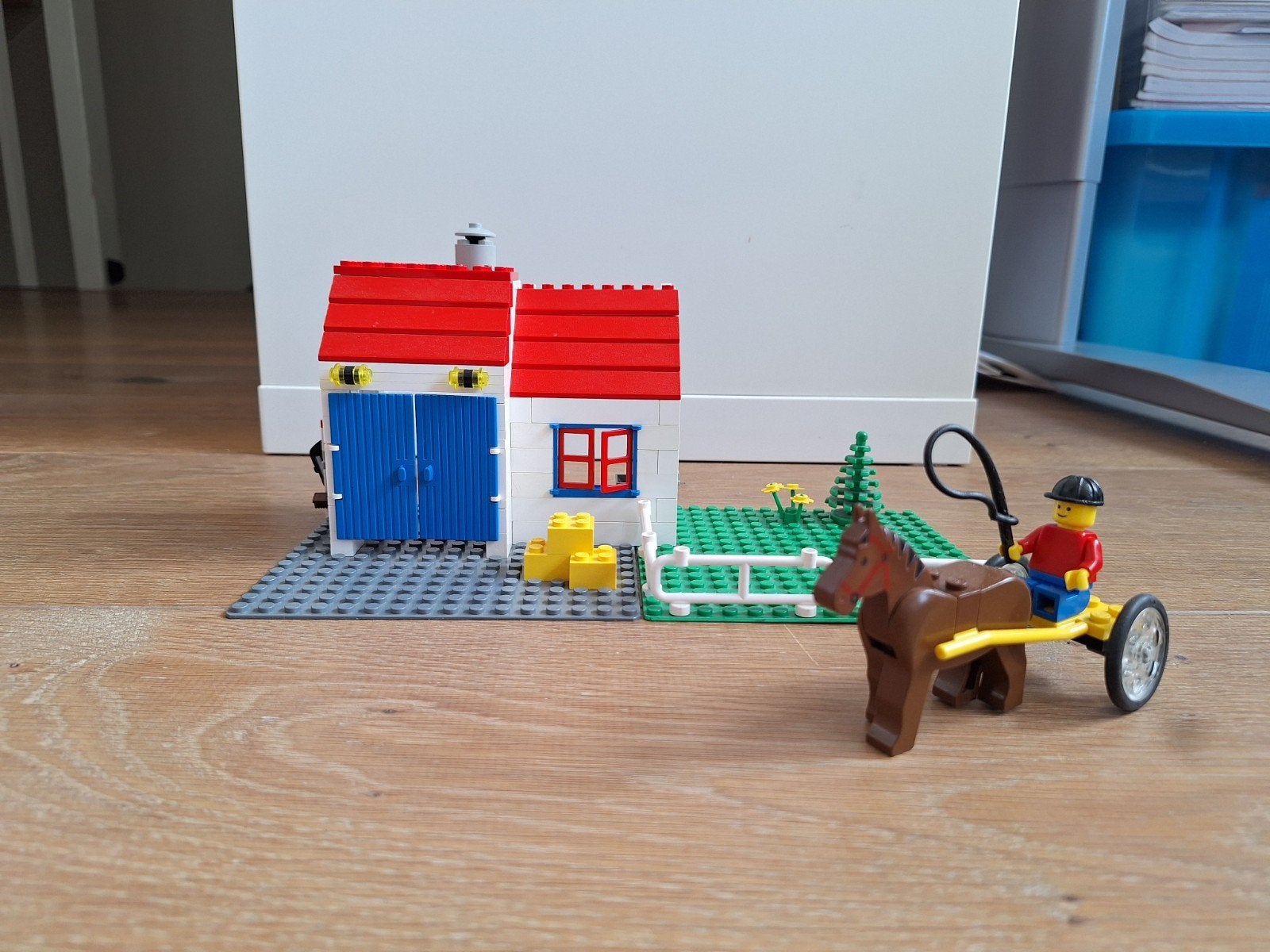 Vintage Lego Legoland 6355 - Paard en wagen, Compleet, Gebruikt, Lego, Ophalen of Verzenden