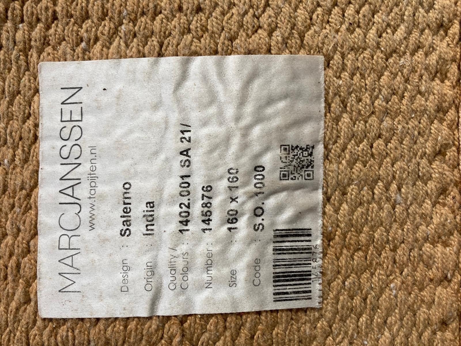 Handgeknoopt wollen vloerkleed Salerno Marc Janssen, Ophalen, Gebruikt, 150 tot 200 cm, Vierkant