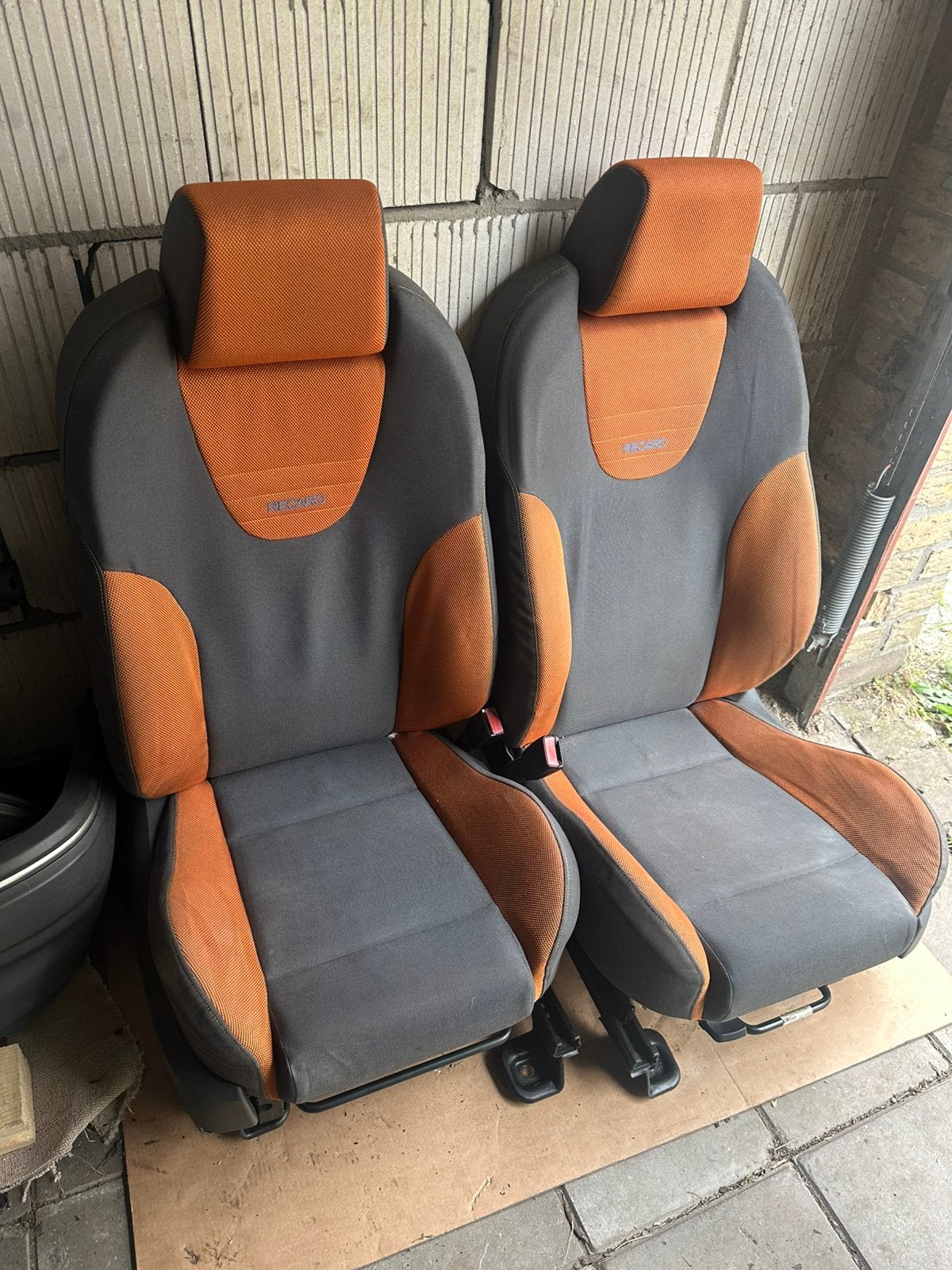 Ford focus mk2 ST RECARO electric orange stoelen, Ophalen, Ford