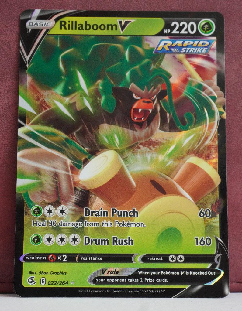 Rillaboom V 022-264 Fusion Strike Pokémon Kaart, Verzenden, Nieuw, Losse kaart