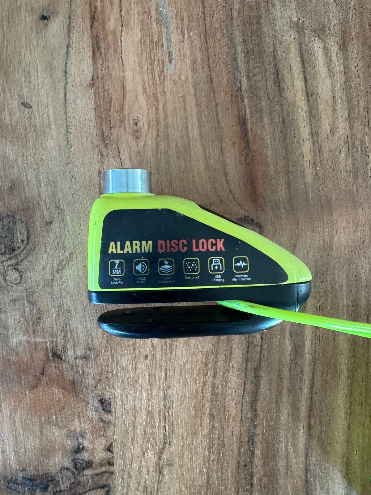 Alarm Remschijfslot met USB-C Opladen en 2 Sleutels, Ophalen of Verzenden, Zo goed als nieuw