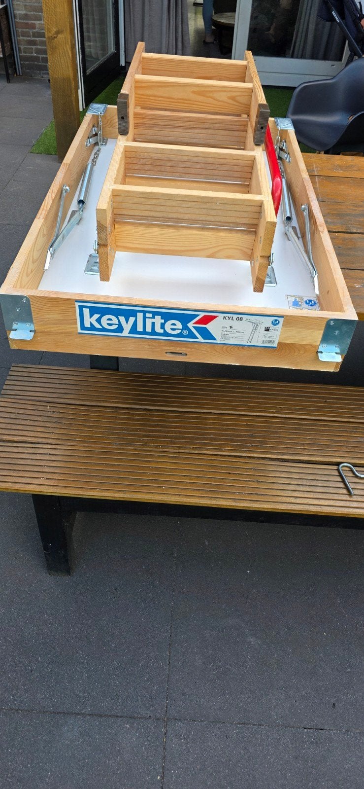Keylite Vlizotrap KYL 08 - Zolderluik met trap, Ophalen, Trap, Zo goed als nieuw, Opvouwbaar of Inschuifbaar