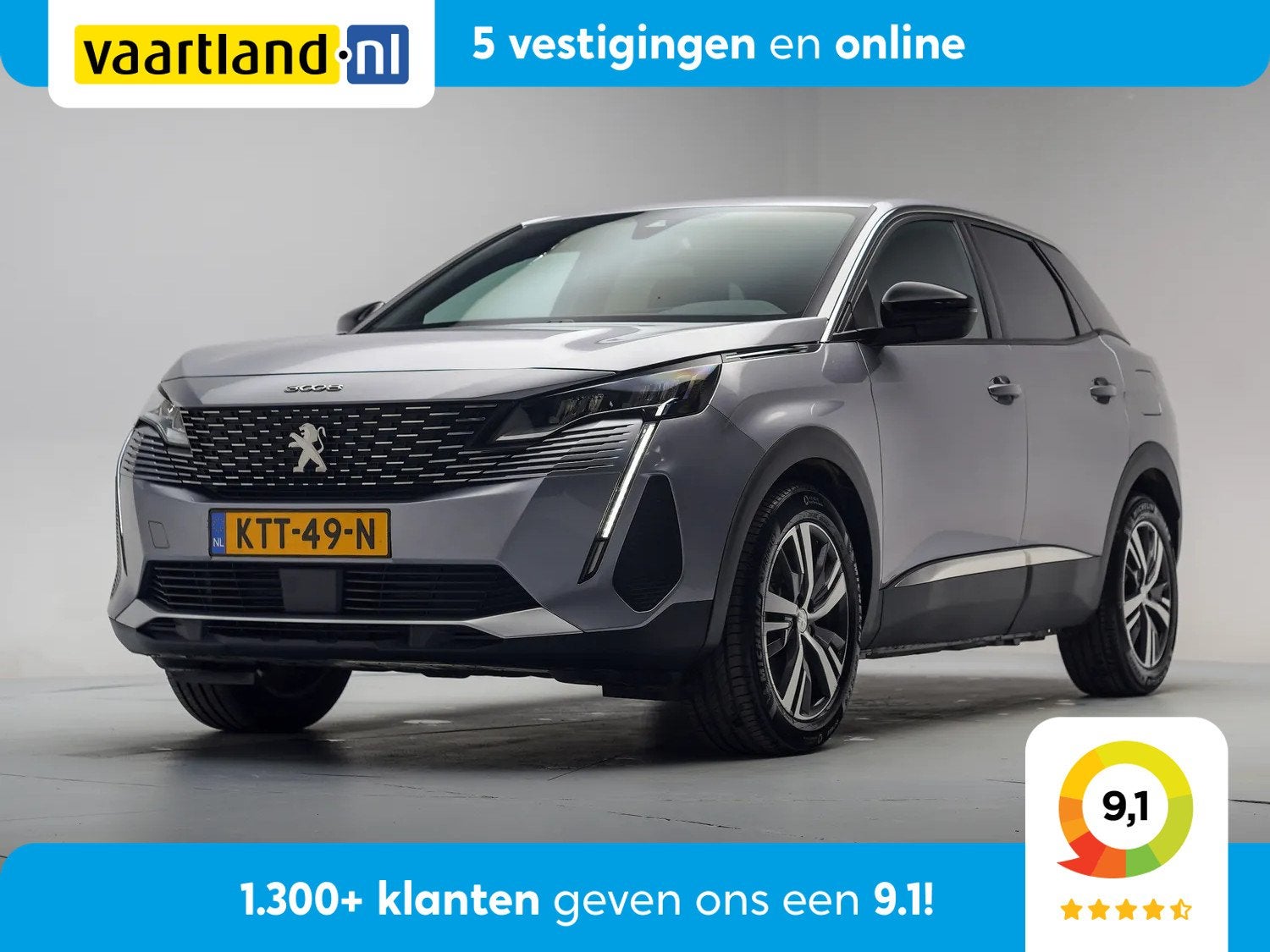 Peugeot 3008 1.6 Hybrid 225 Active Business [ Navi Apple/And, 150 pk, Parkeersensor, Plug-in hybride, Bedrijf
