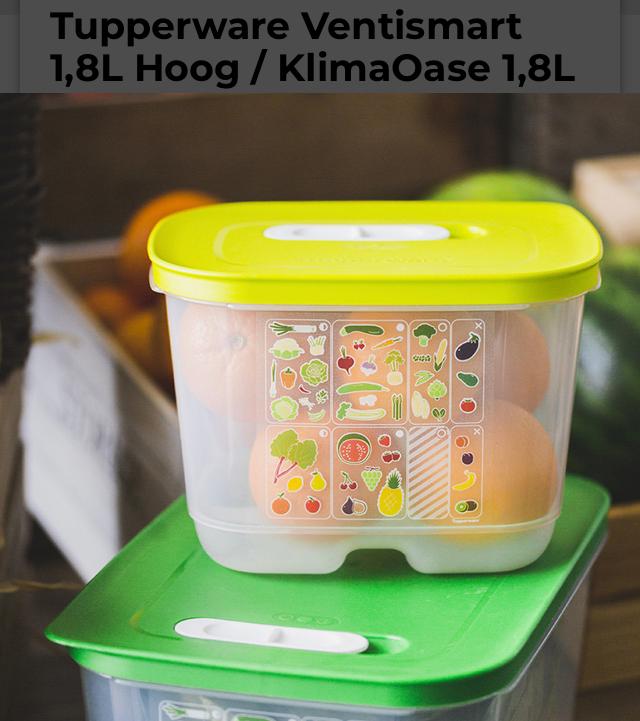 Tupperware Ventismart 1.8L Hoog - NIEUW, Ophalen of Verzenden, Nieuw, Groen, Bak of Kom