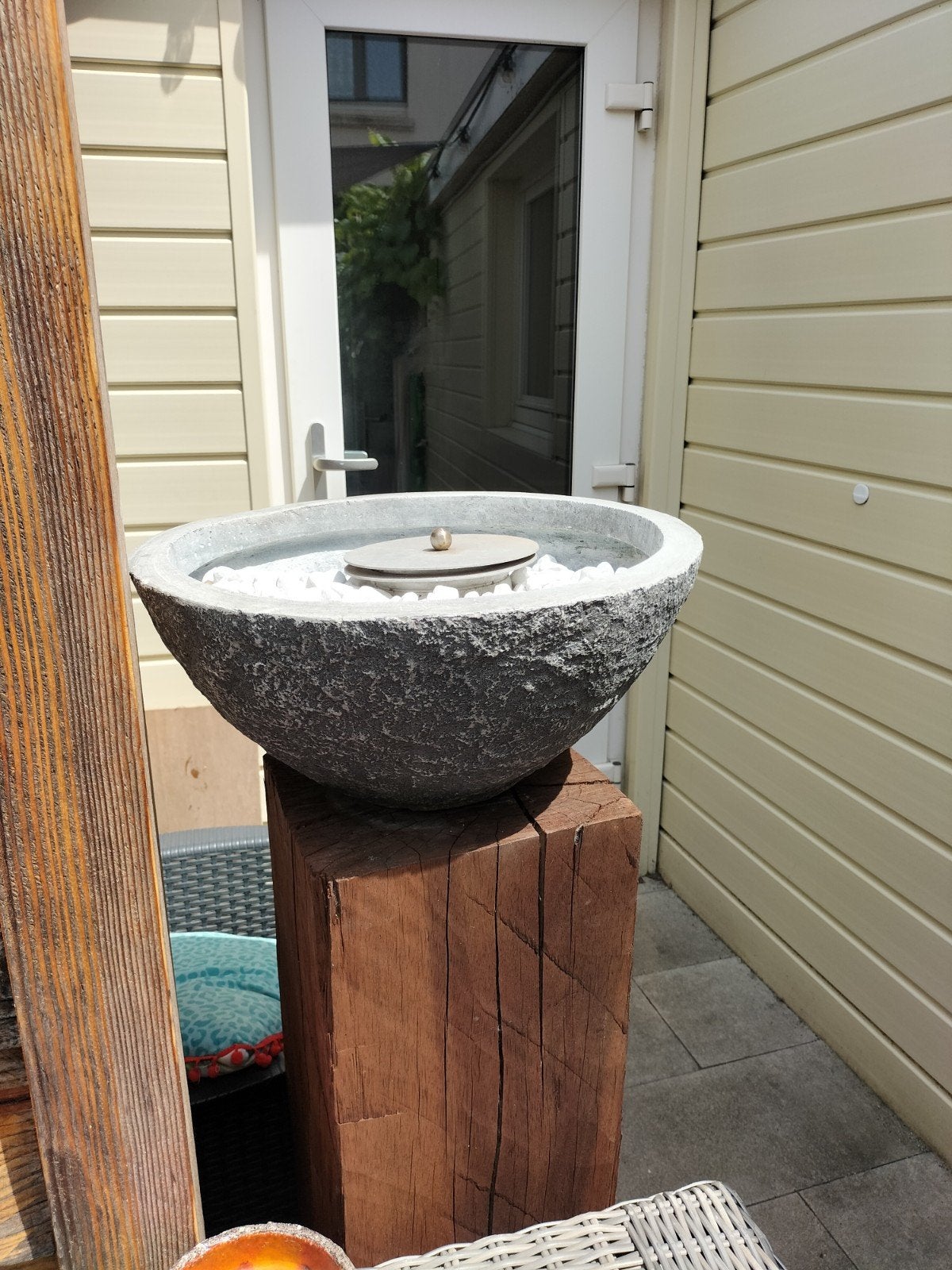 Stenen vuurkorf / waterornament, Tuin en Terras, Ophalen, Gebruikt, Vuurkorf