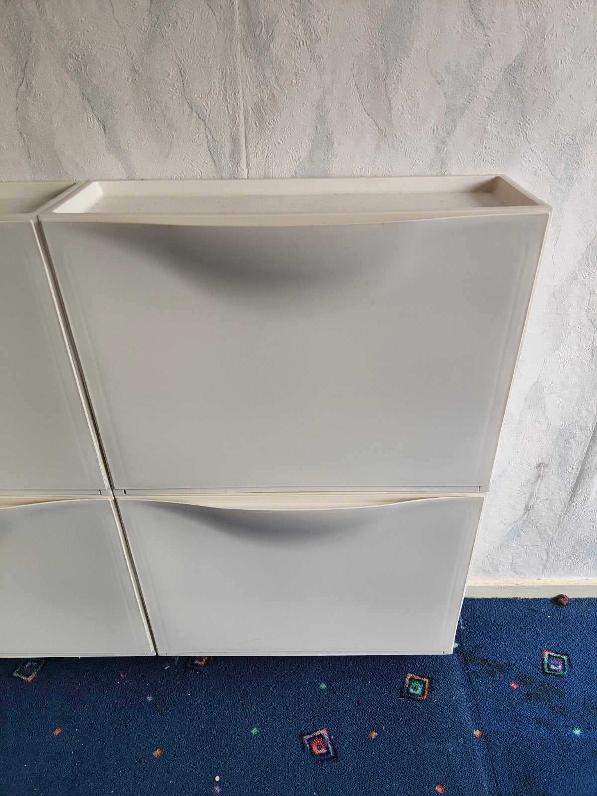6 Stapelbare Schoenenkastjes - Wit, Ophalen, Gebruikt, Modern, Functioneel