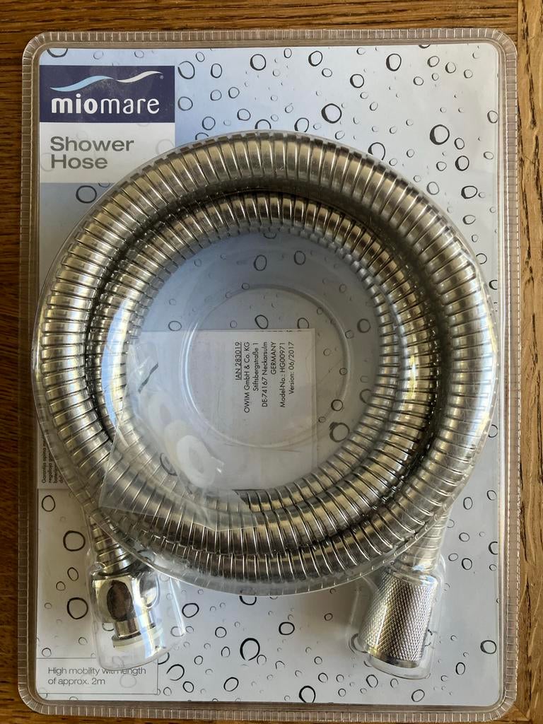 Miomare Doucheslang - 2m - Nieuw, Doe-het-zelf en Verbouw, Sanitair, Ophalen of Verzenden, Nieuw, Rvs, Douche