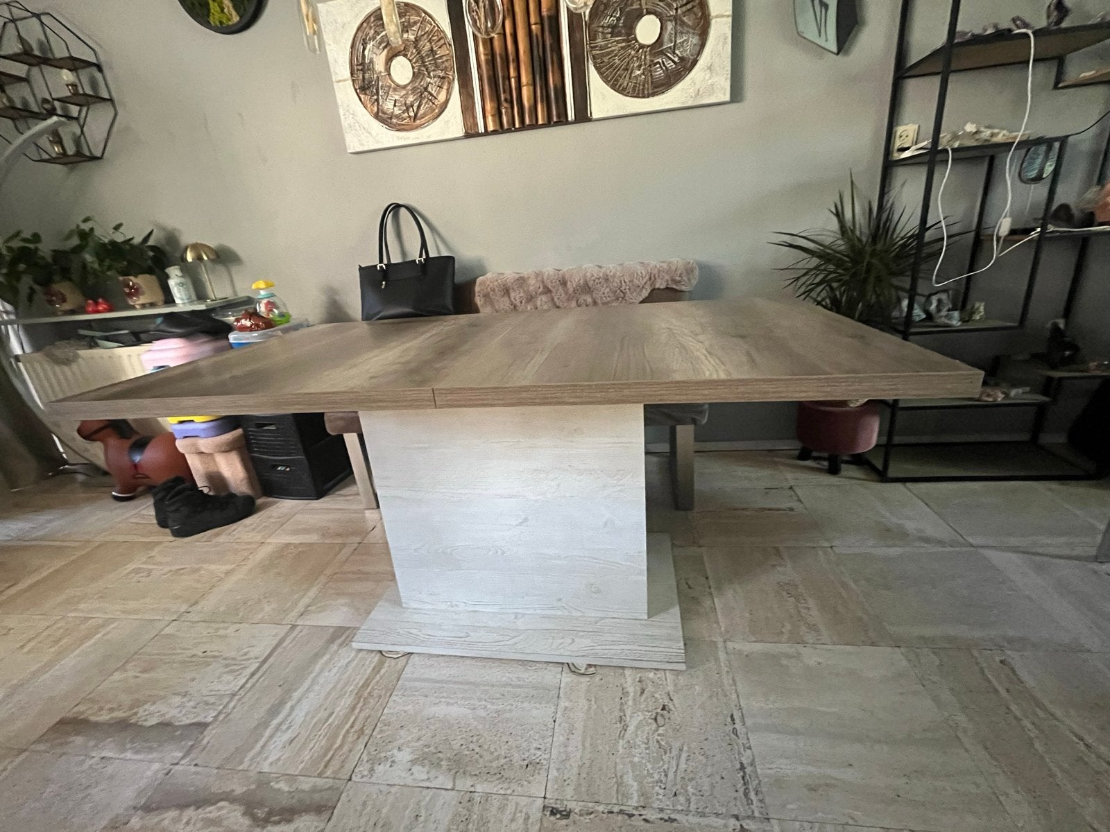eettafel 150x90cm uitschuifbaar, Ophalen, Gebruikt, 50 tot 100 cm, 150 tot 200 cm