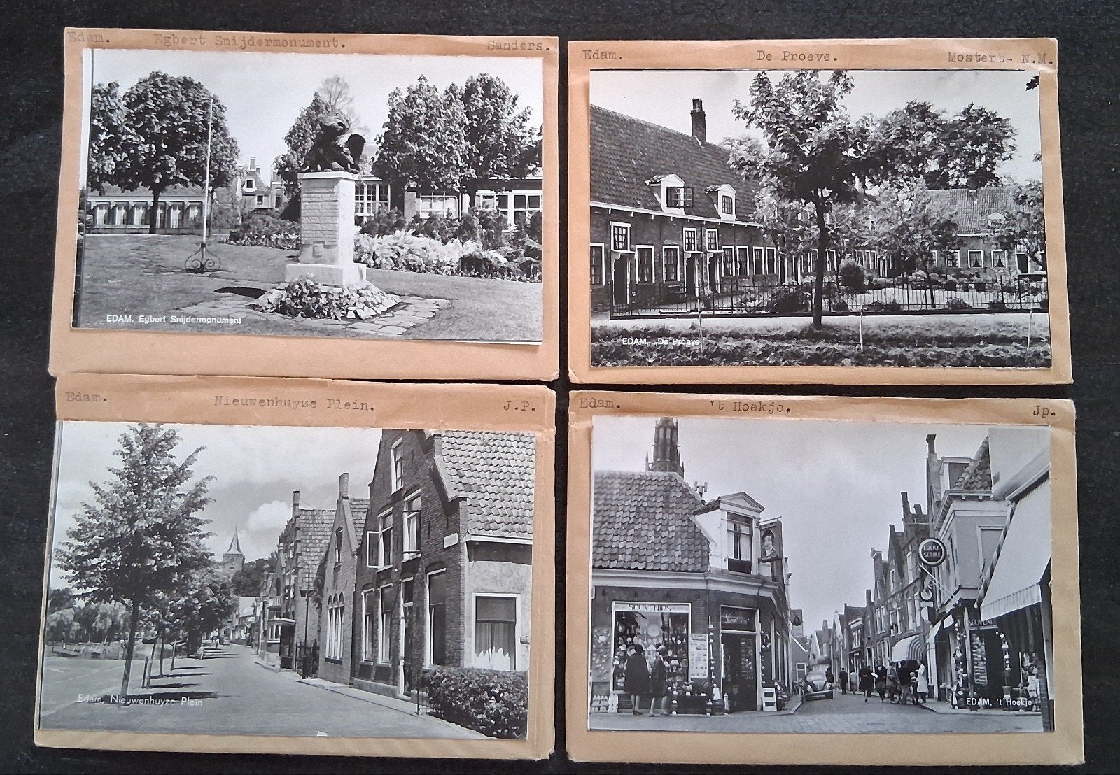 Edam, 19 x glasplaat JosPe. Autobus,, Verzamelen, Ansichtkaarten | Nederland, Ongelopen, Noord-Holland, 1960 tot 1980, Ophalen of Verzenden