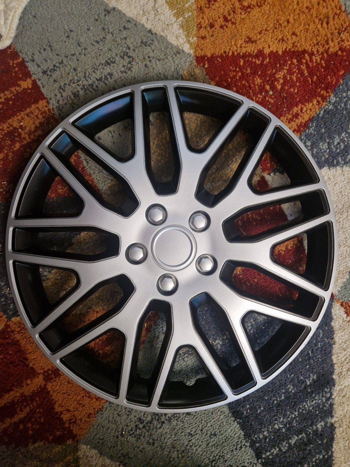 4  nieuwe wieldoppen Dakar zilver/Zwart 16 inch, Auto diversen, Wieldoppen, Ophalen of Verzenden, Zo goed als nieuw