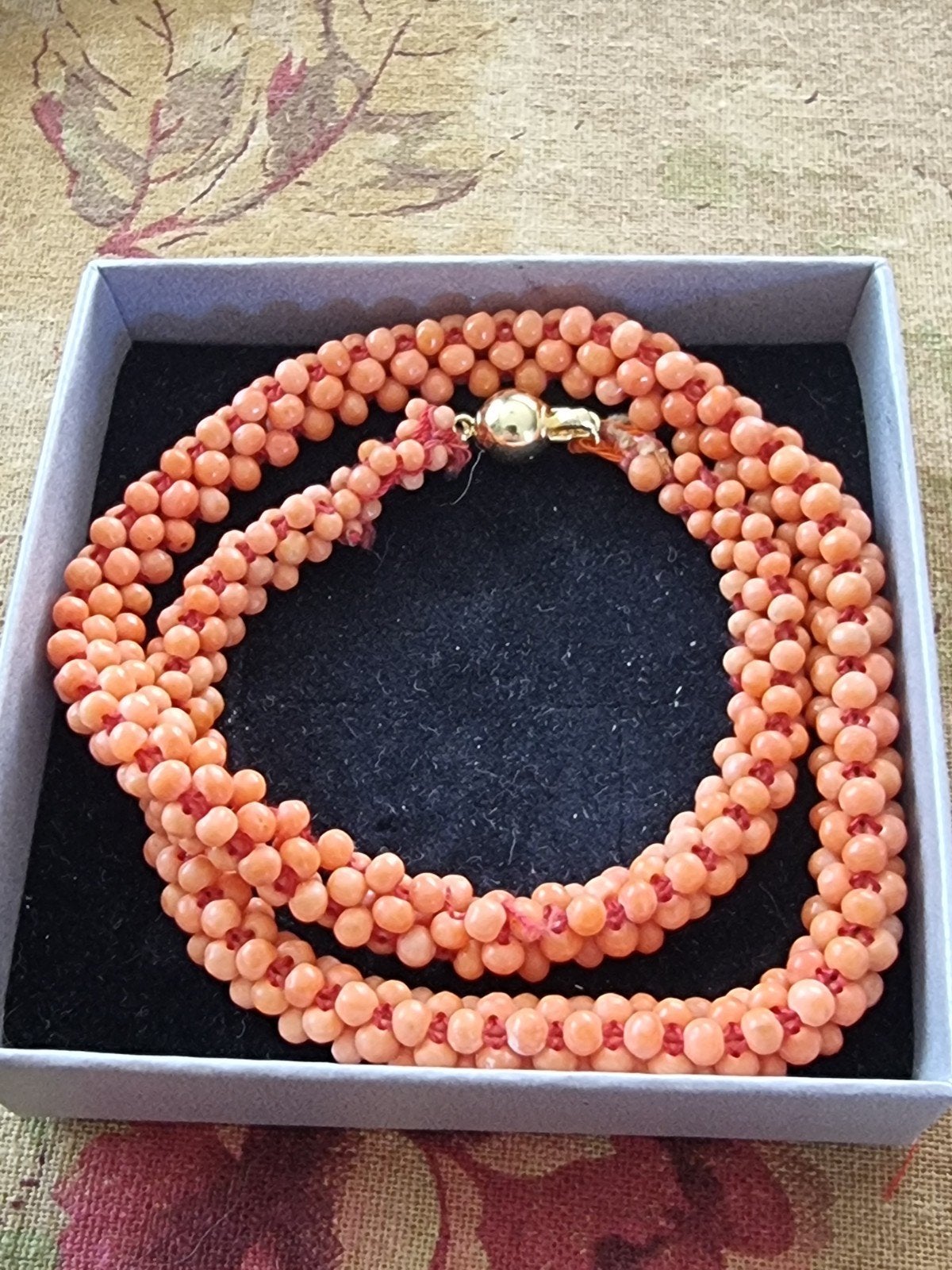 antiek bloedkoraal, Sieraden, Tassen en Uiterlijk, Antieke sieraden, Ophalen of Verzenden, Overige materialen, Ketting