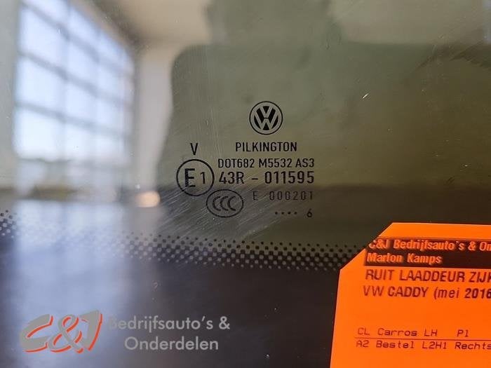 Ruit Laaddeur zijkant van een Volkswagen Caddy, Gebruikt, -, Volkswagen, -