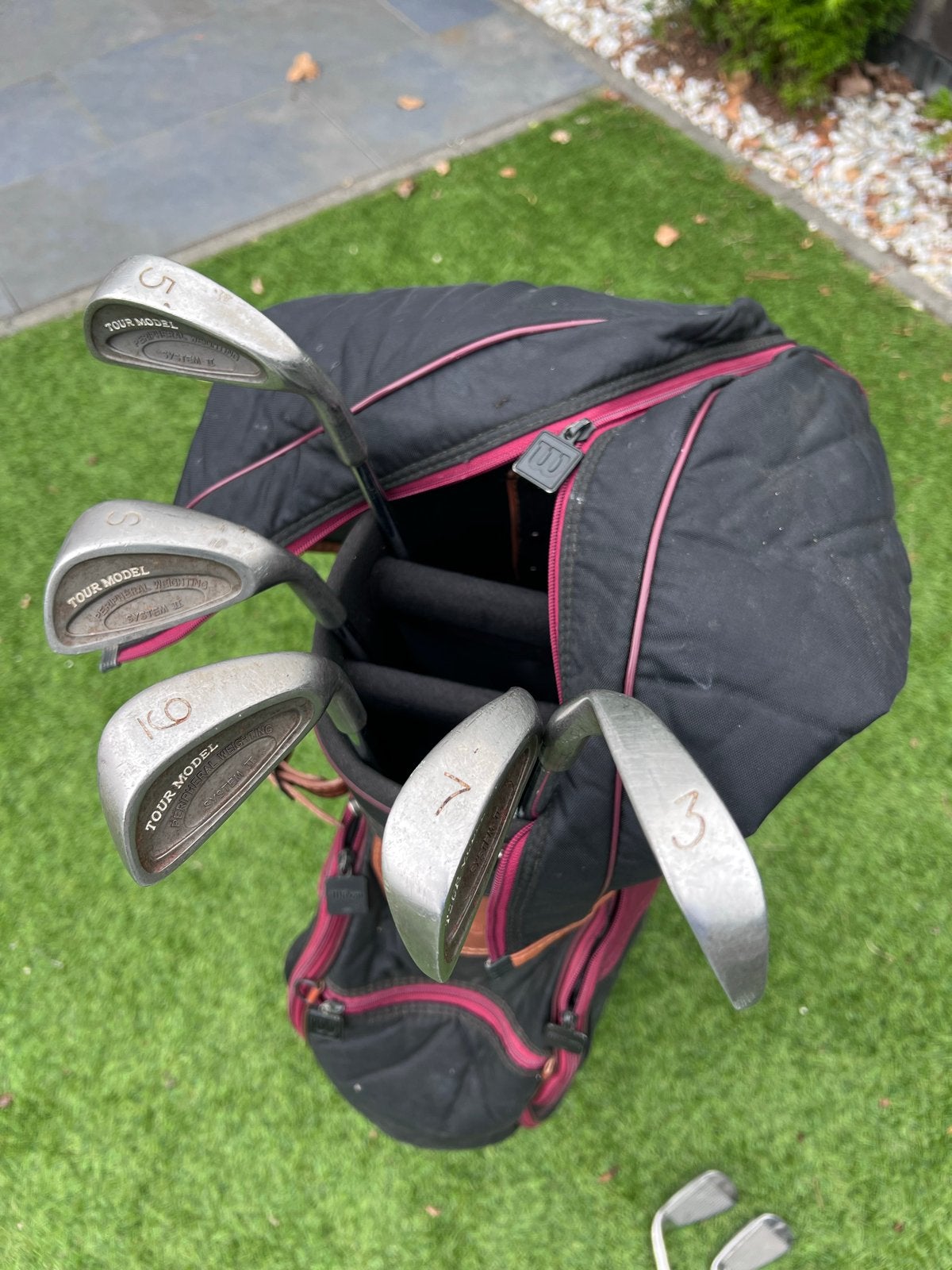 Halve set golfclubs Tour Model met Wilson golftas, Ophalen, Gebruikt, Set, Overige merken