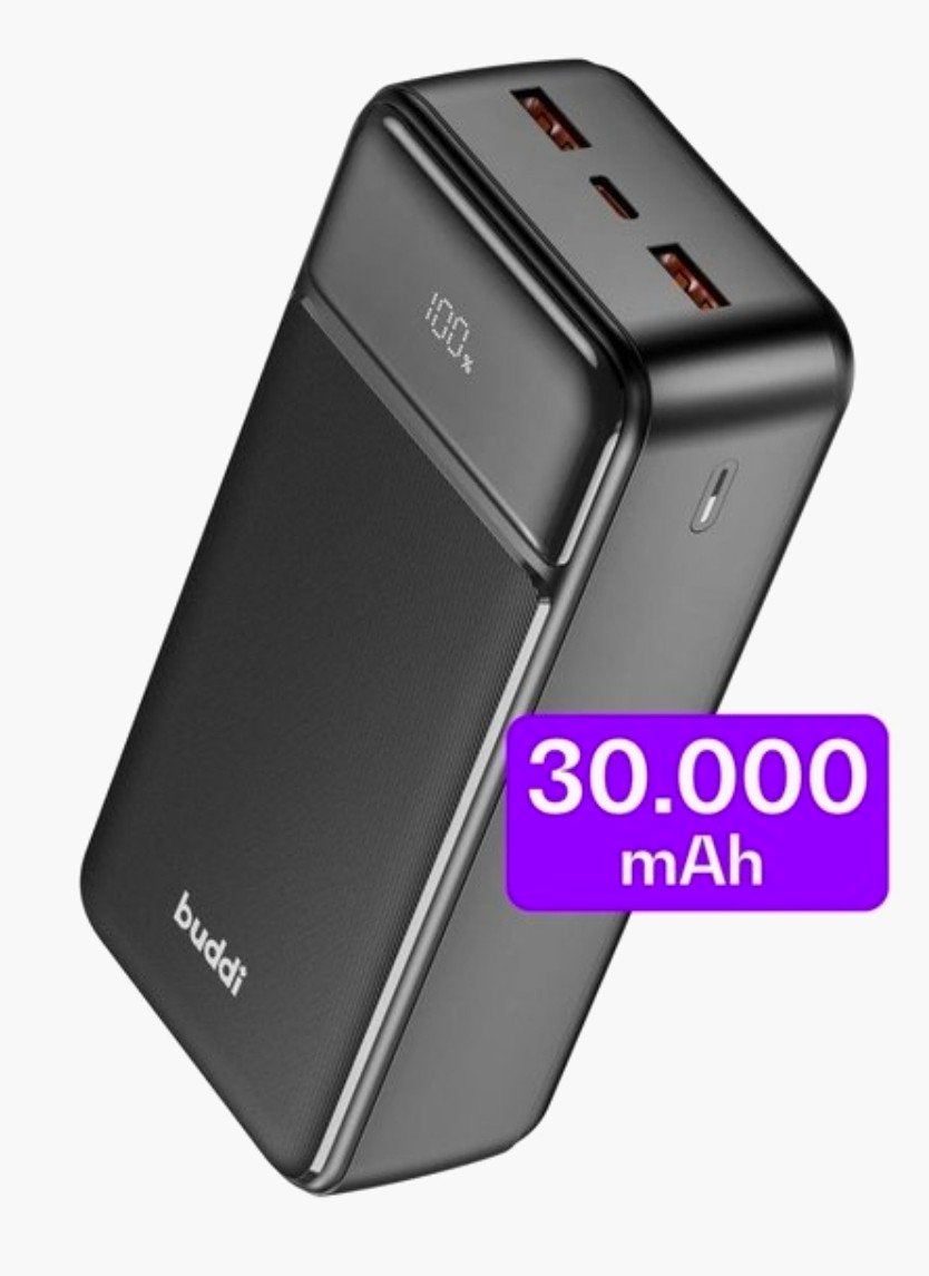 Nieuw! Buddi Powerbank 30.000 mAh - Snel Opladen 22.5W, Ophalen of Verzenden, Nieuw, Buddi