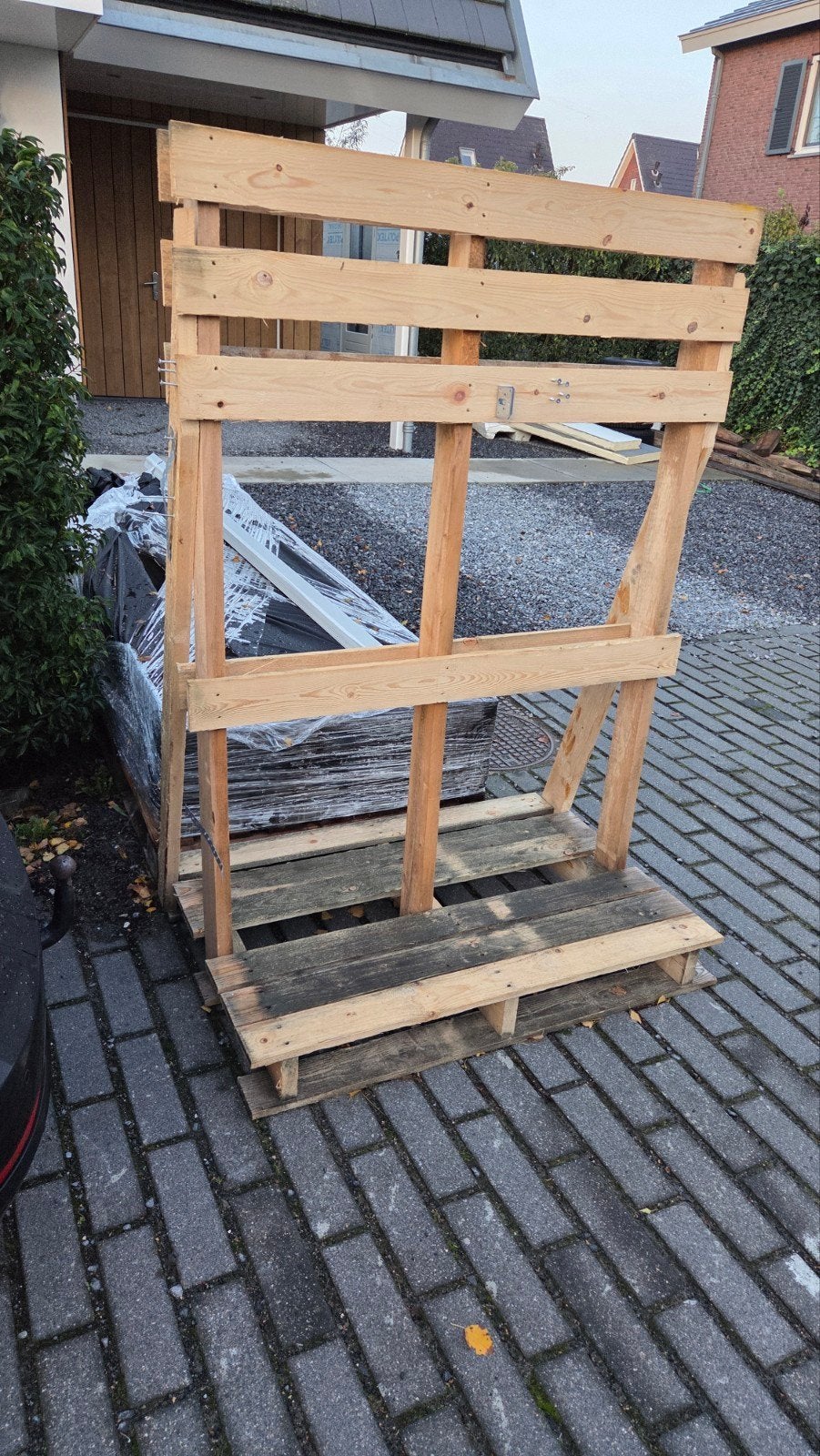 Gratis glasbok / rechtop pallet voor transport of opslag, Doe-het-zelf en Verbouw, Ophalen of Verzenden, Gebruikt
