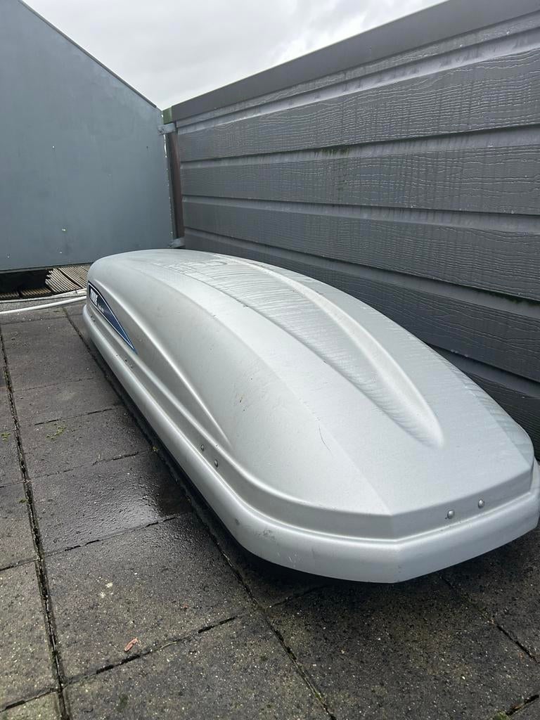Te huur: Thule Pacific 600 Dakkoffer Dakbak, Auto diversen, Dakkoffers, Ophalen, Gebruikt