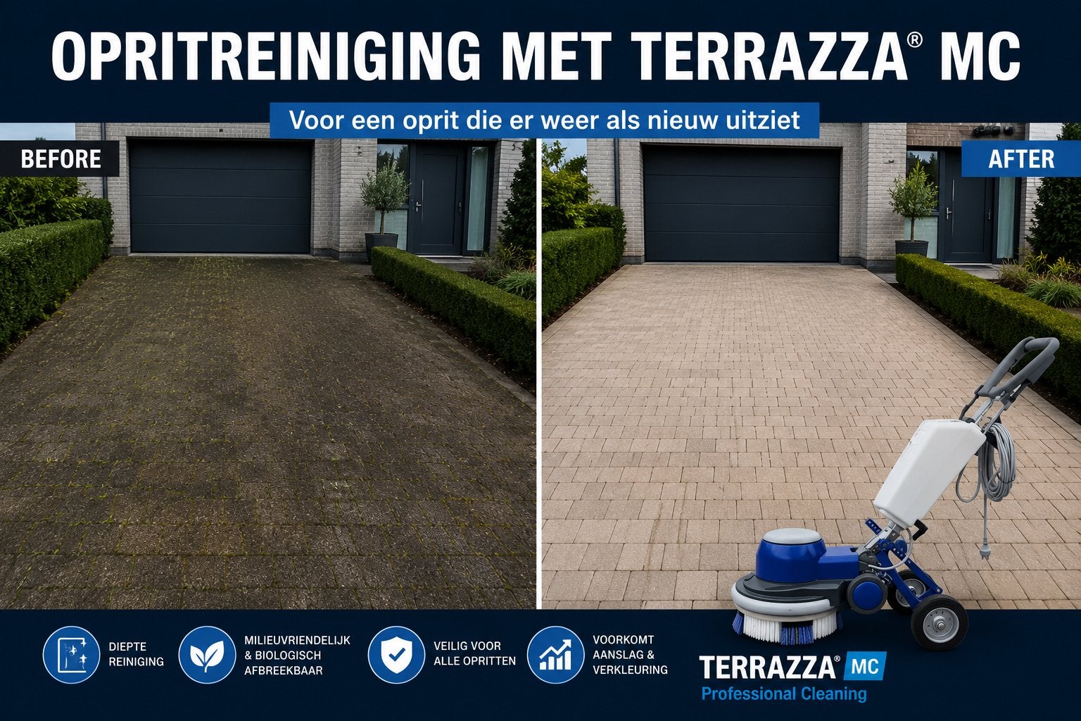 Opritreiniging Terrasreiniging Reiniging Tuin Bestrating ETC, Ophalen