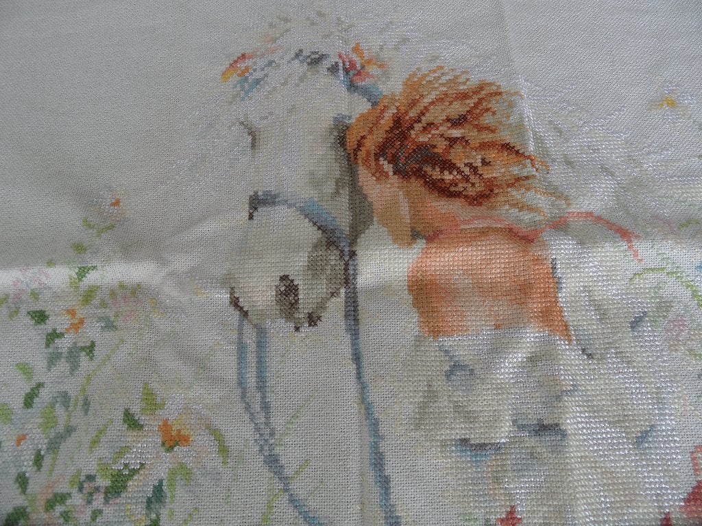 Lanarte borduurwerk vrouw met paard zie foto's nieuw, Ophalen of Verzenden, Nieuw, Handborduren, Overige typen