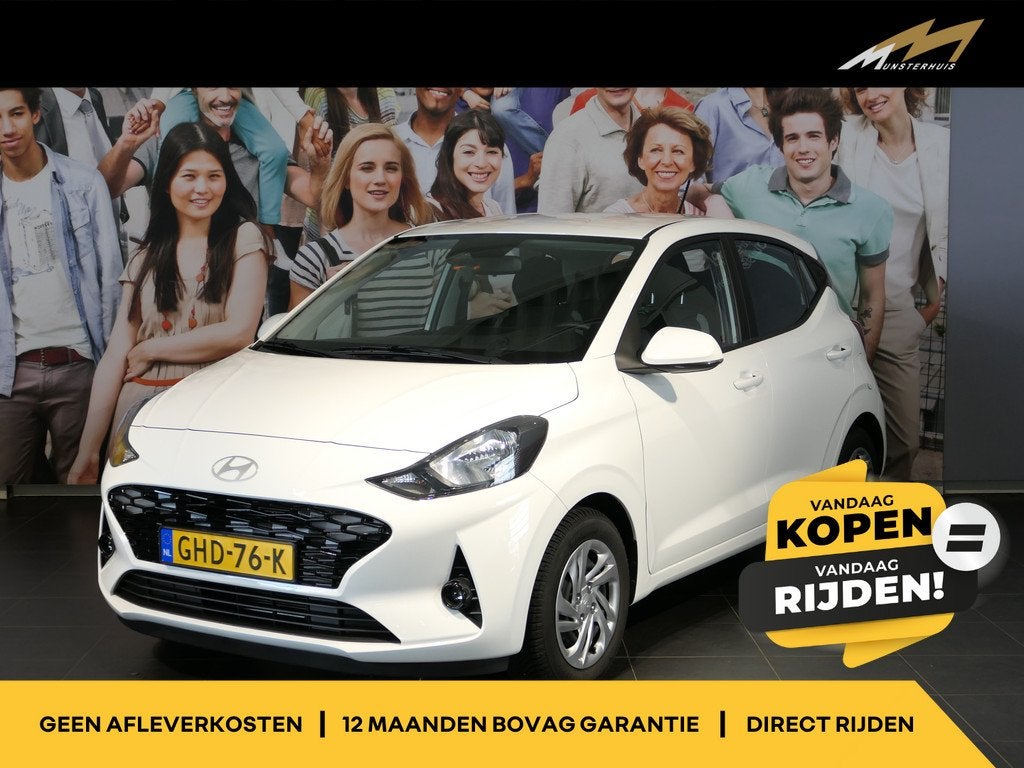 Hyundai i10 1.0 Comfort - Apple carplay/ Android auto - Crui, Stof, Gebruikt, 899 kg, Wit
