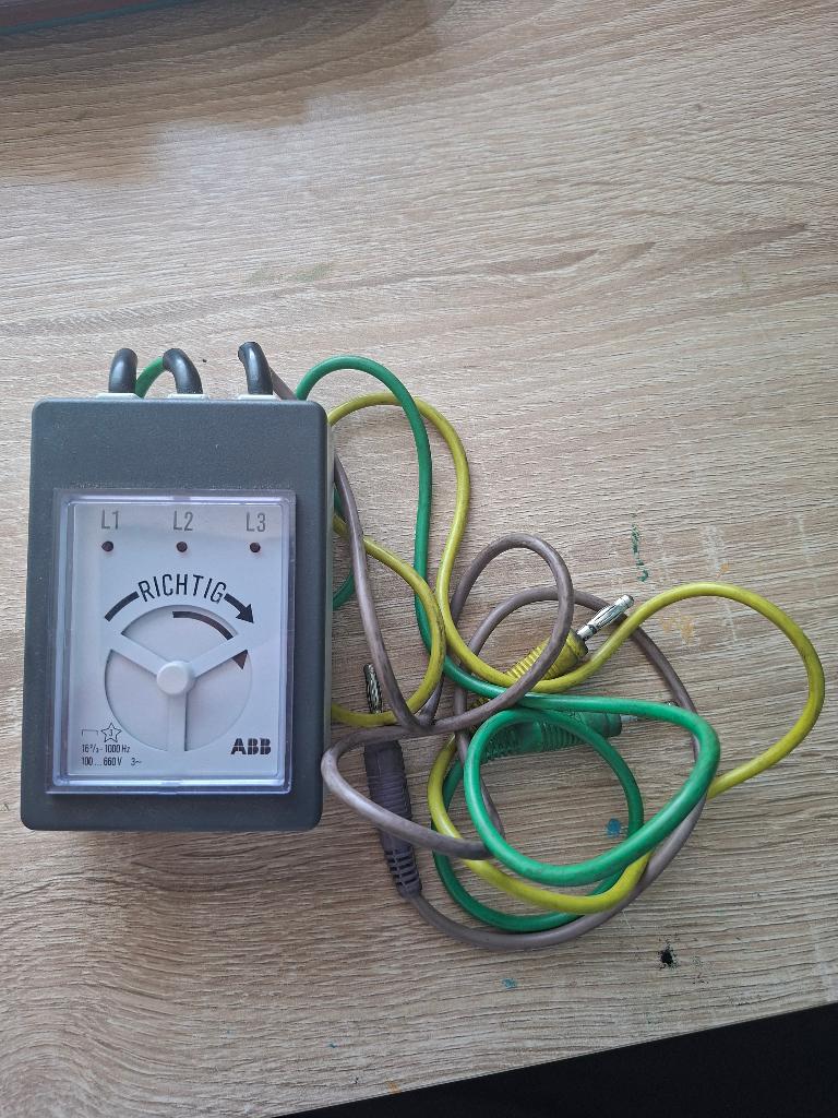 ABB Fasevolgordetester, Ophalen of Verzenden, Gebruikt, Kabel of Snoer