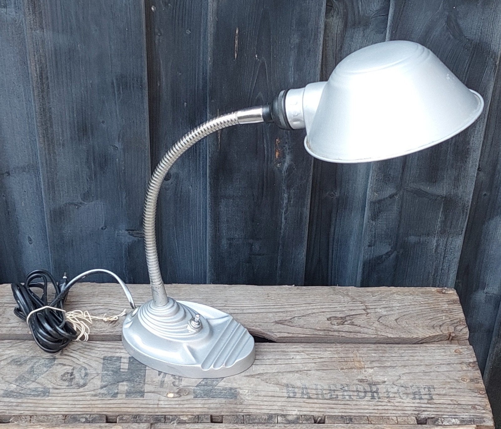 Vintage Bureaulamp met Flexibele Arm - Jaren 30 Stijl, Ophalen of Verzenden
